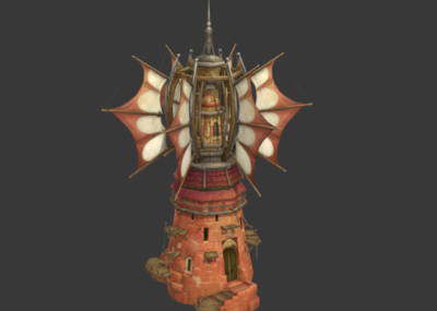 西方魔幻哨塔瞭望塔塔楼烽火台模型-古代场景模型库-3ds Max(.max)模型下载-cg模型网