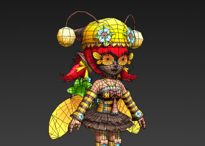 系列人物端游手游模型,蜜蜂女,手绘贴图,您值得拥有.