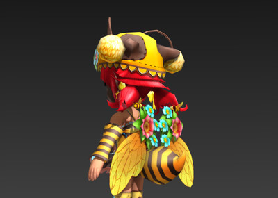 系列人物端游手游模型,蜜蜂女,手绘贴图,您值得拥有.