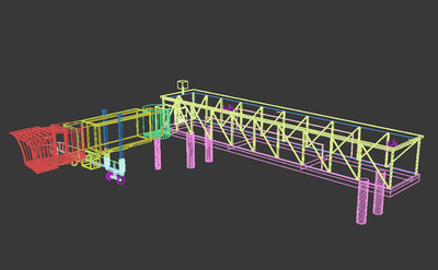 机场廊桥,含内部和动画模型-场景部件模型库-3ds max(.