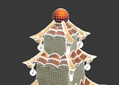 卡通q版八宝玲珑塔