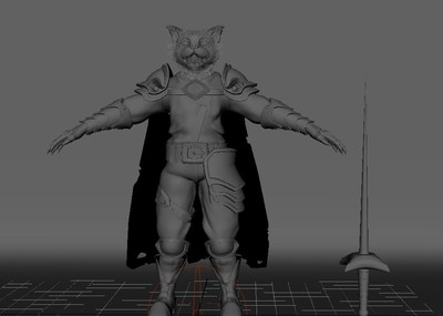 猫人-剑士-猫战士-猫-剑客-怪物角色-猫科生物