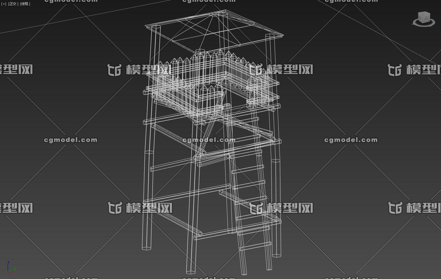 木塔楼 瞭望塔模型-场景部件模型库-3ds Max(.max)模型下载-cg模型网