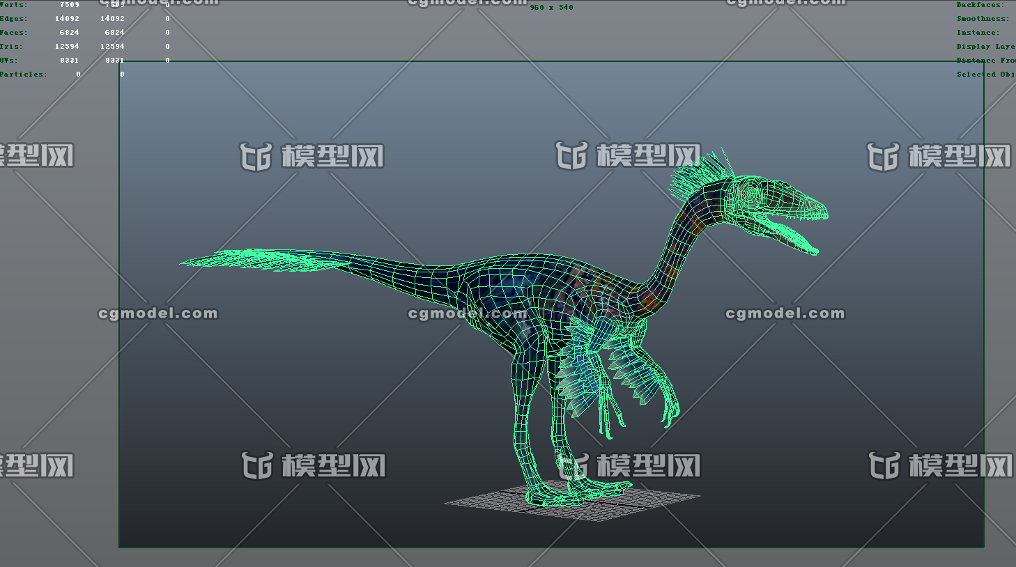 伤齿龙恐龙 Cg模型网 Cgmodel 三维设计师交流互动平台 专注多品类3d模型下载 原创作品分享 软件学习