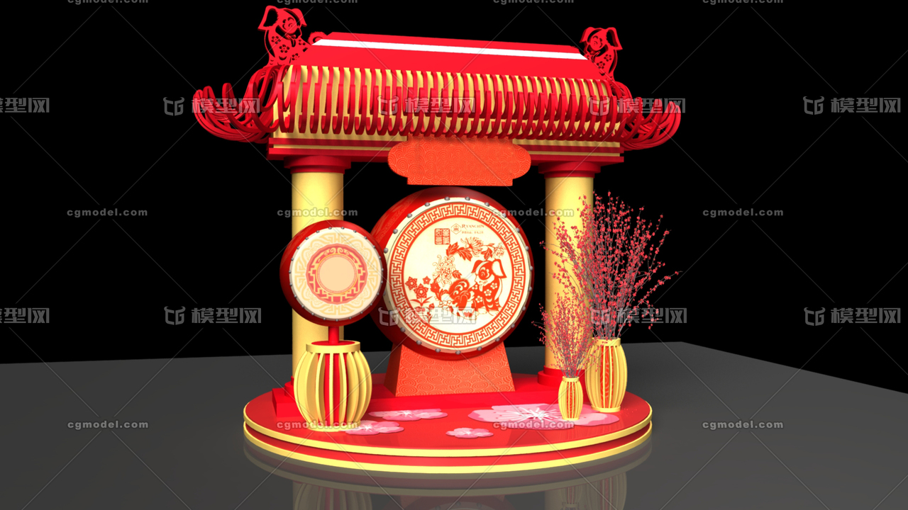 春节美陈堆头活动包装