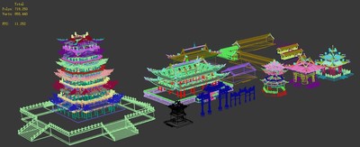 古建筑集合模型-古代场景模型库-3ds Max(.max)模型下载-cg模型网