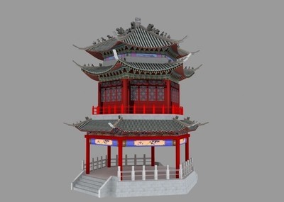 古建筑集合模型-古代场景模型库-3ds Max(.max)模型下载-cg模型网