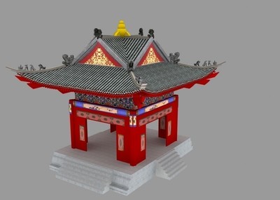 古建筑集合模型-古代场景模型库-3ds Max(.max)模型下载-cg模型网
