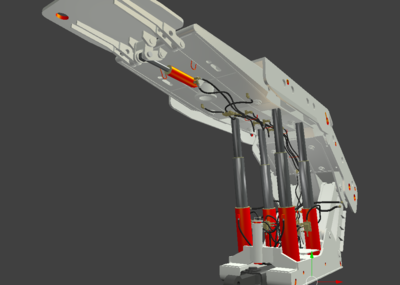 矿井液压支架  支撑掩护式支架  中度模型￥200 .fbx