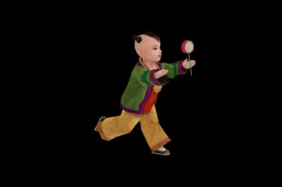 小孩,孩子,男孩,女孩,古代人物,清朝人物,跑步,奔跑的小孩,玩具,玩