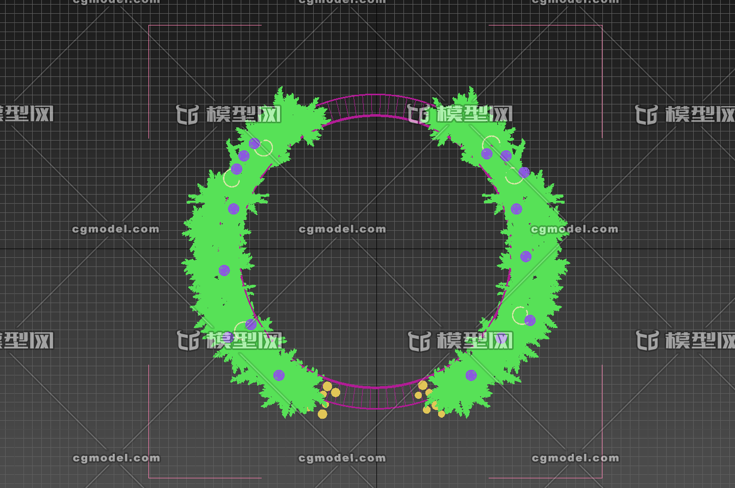 活动公关美陈舞台地产活动舞台花艺植 P老师作品 美陈会场 活动 Cg模型网