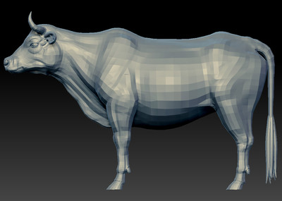 牛,老牛,水牛,绑定高精度牛_ymy-mois作品_动物哺乳_cg模型网