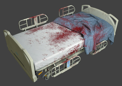 写实医院病床,医疗设备,护士,手术操作台,医疗器械,恐怖道具,恐怖场景