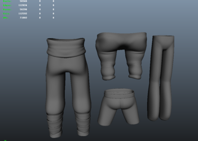 角色裤子基础模型02