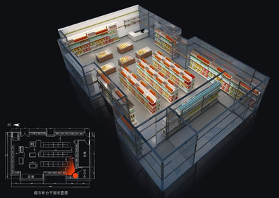 便利店鸟瞰图图片