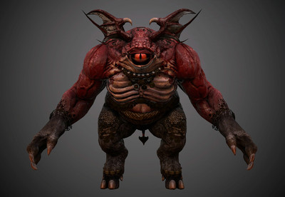 超精致 独眼巨兽   独眼魔   带绑定次时代boss   巨型怪兽