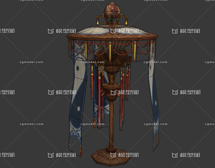 古代罗伞仪仗行列中的伞盖模型-场景部件模型库-3ds Max(.max)模型下载-cg模型网