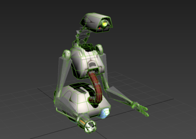 白色机器人(低多边形)含法线贴图