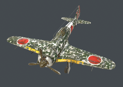 二战日本 ki44 钟馗 战斗机 二式战斗机 三套贴图
