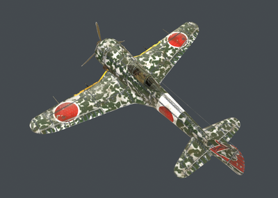 二战日本 ki44 钟馗 战斗机 二式战斗机 三套贴图