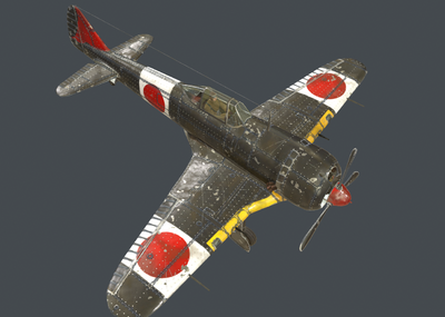 二战日本 ki44 钟馗 战斗机 二式战斗机 三套贴图