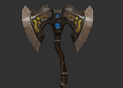 游戏武器双刃斧