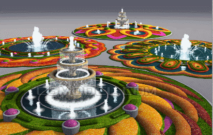 鸟瞰专用花坛_圆形花坛_中心花坛-bsjpwbf