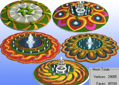 鸟瞰专用花坛_圆形花坛_中心花坛-bsjpwbf