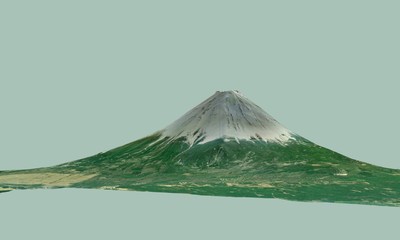 富士山,山体_小桃子-小小作品_场景自然场景_cg模型网