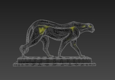 金豹子  雕塑 动物 雕塑摆件 猎豹雕塑  肌肉豹 3d打印