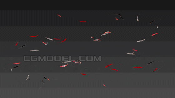 游鱼  无插件有路径可编辑  红鲤鱼 池塘游鱼