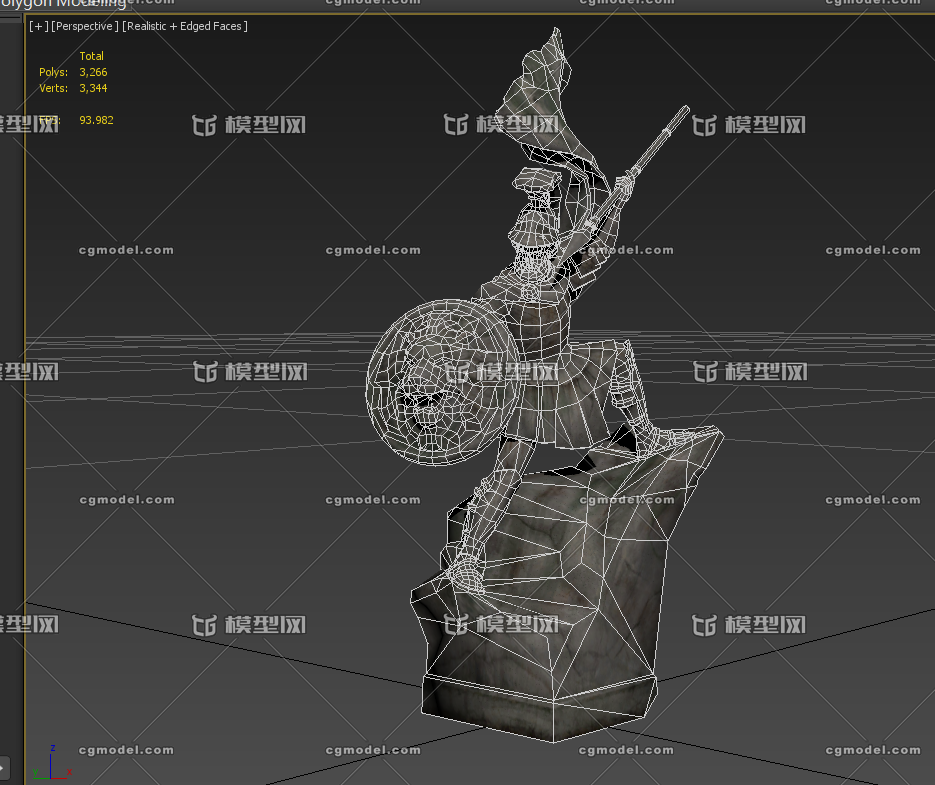 罗马 玛尔斯模型-神话雕塑模型库-3ds Max(.max)模型下载-cg模型网