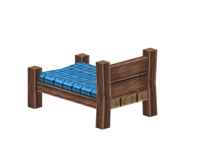 手绘低模 床 卡通手绘床垫 床铺 西方床 豪华床垫 木板床 弹簧床