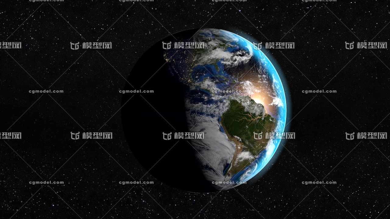 earth地球夜景 地球太空宇宙星球形體行星太陽系星系