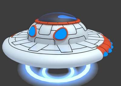 卡通飞碟飞船战舰飞行器飞机