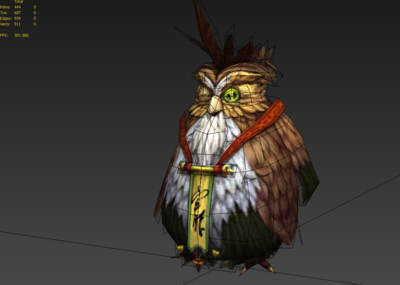 可爱的猫头鹰人鸟人