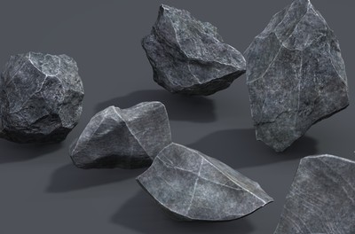 real rocks stones 写实石头 石头 石块 石板 小石块 小石头 乱石头