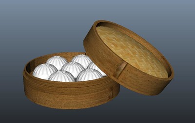 包子 蒸笼_yhchao123作品_食品/饮料/药品粮油干货_cg模型网