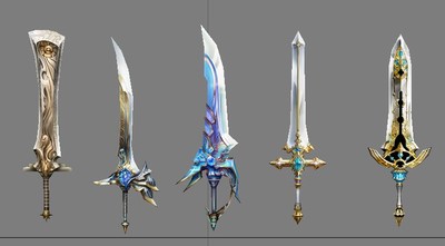 五把 大剑 剑_wqtmr作品_武器冷兵器_cg模型网