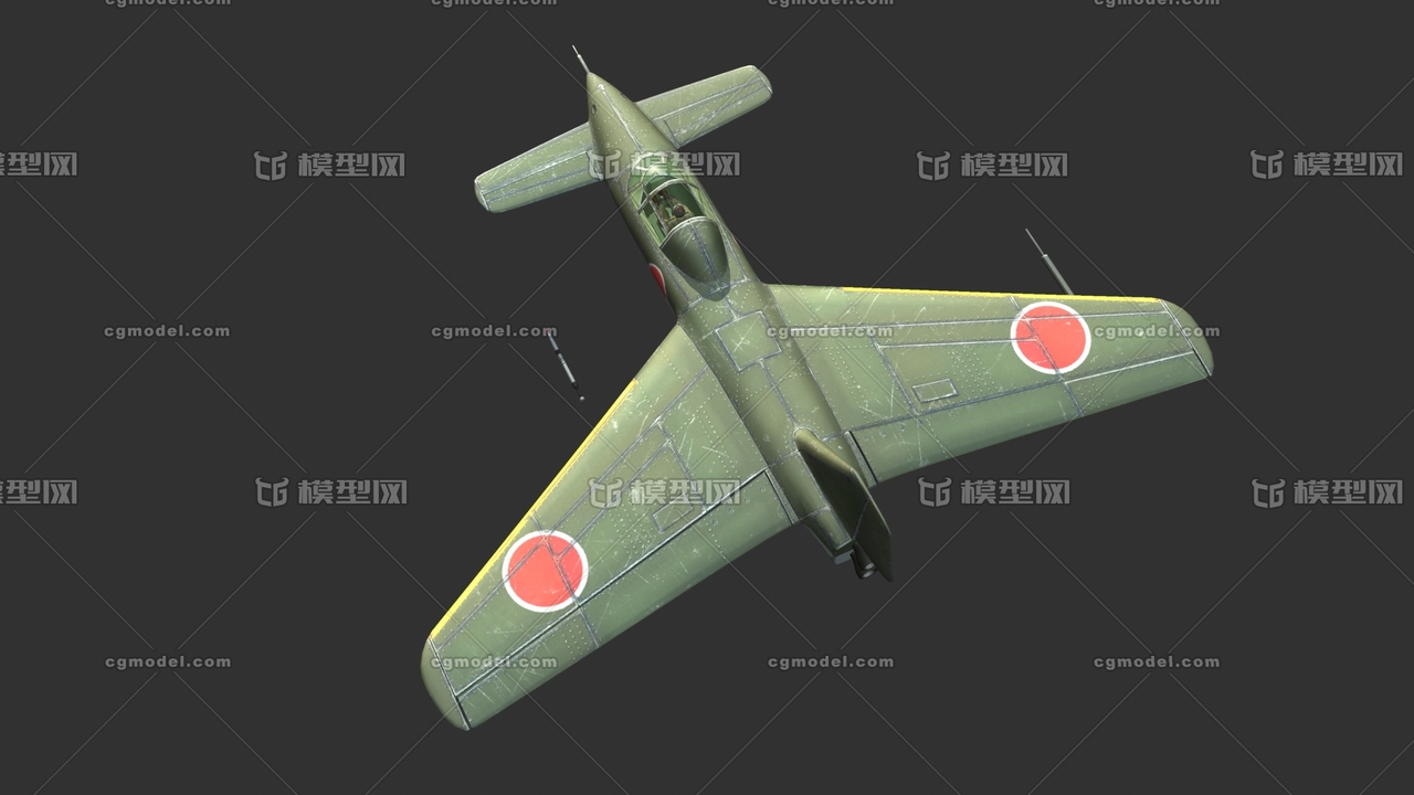 二战名机日本ki115 神风特攻队神龙特攻 战机喷射式战机四套贴图 Cg模型网 Cgmodel 三维设计师交流互动平台 专注多品类3d模型下载 原创作品分享 软件学习