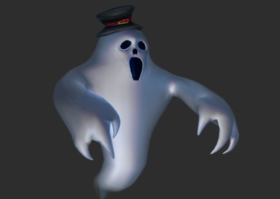 幽灵,鬼,万圣节,飘动,卡通鬼,带骨骼,带绑定,带动画