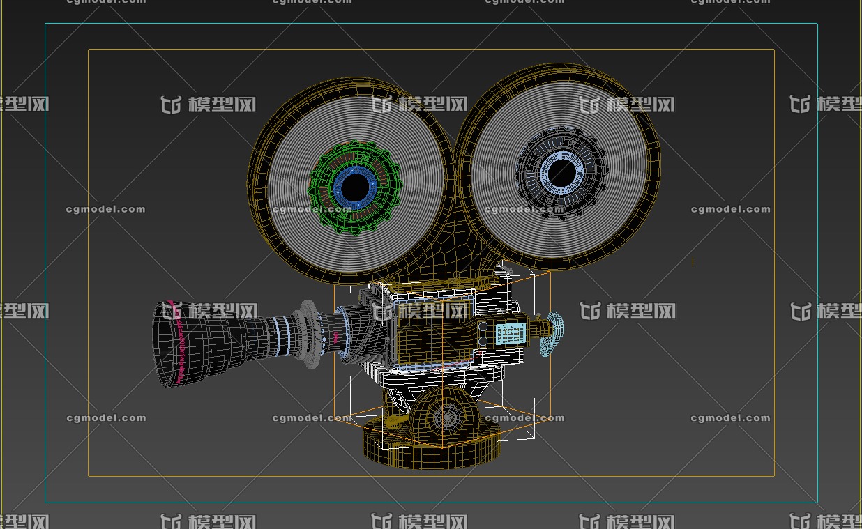 放映机 摄影机模型-电机部件模型库-3ds Max(.max)模型下载-cg模型网