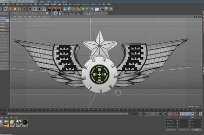 c4d陆军海军空*箭军战略资源部队胸标