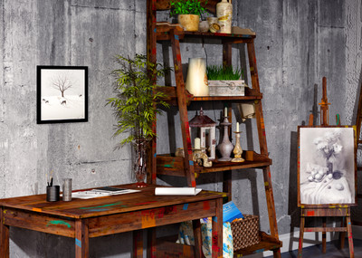 画室工作室怀旧电脑桌北欧画架