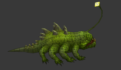 卡通蜥蜴怪兽宠物宝宝大嘴蜥蜴变异的八爪蜥蜴八脚动物