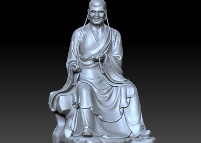 雕塑 罗汉 长眉 和尚 佛教 精细 stl obj zbrush4r6 3ds max 2017