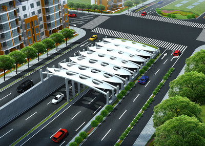 下穿道路隧道遮阳棚俩方案