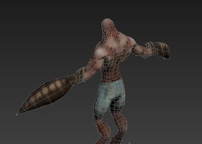 卡通手绘低模 丧尸怪物角色 尖爪怪物 攻击怪物 僵尸 人形怪 恐怖角色