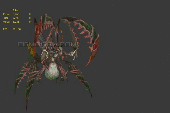 怪物螳螂昆虫动画绑定次时代