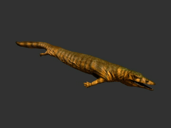 次世代远古生物 原始沧龙 达拉斯蜥蜴 带动画 无控制器